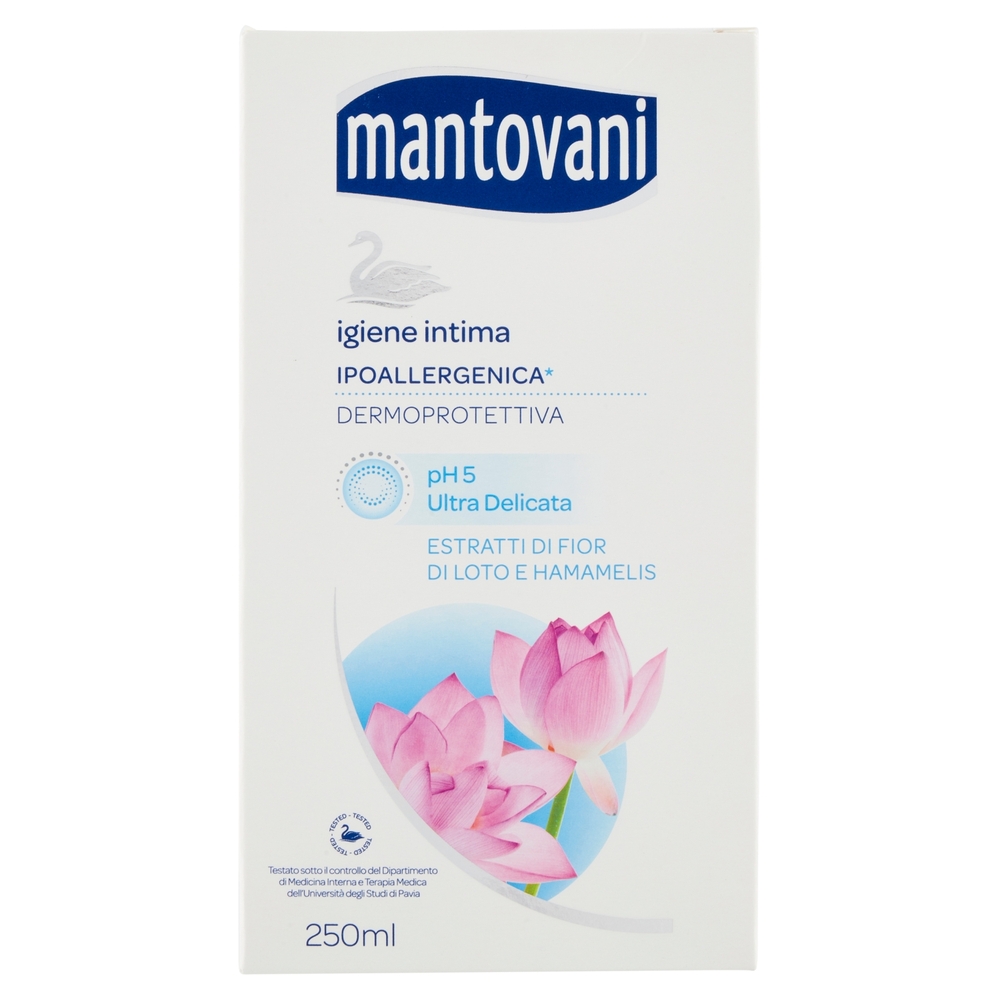 mantovani igiene intima pH 5 Ultra Delicata Estratti di Fior di Loto e Hamamelis 250 ml